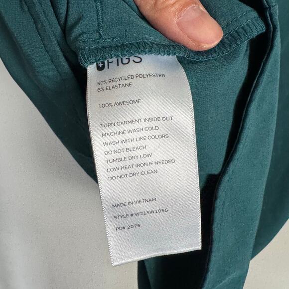 FIGS  Teal Rafaela Oversized Scrub Top Size XXS - Picture 6 of 7